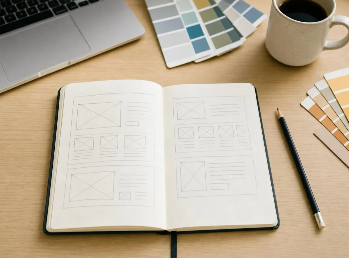 Creativo al lavoro su un sito portfolio