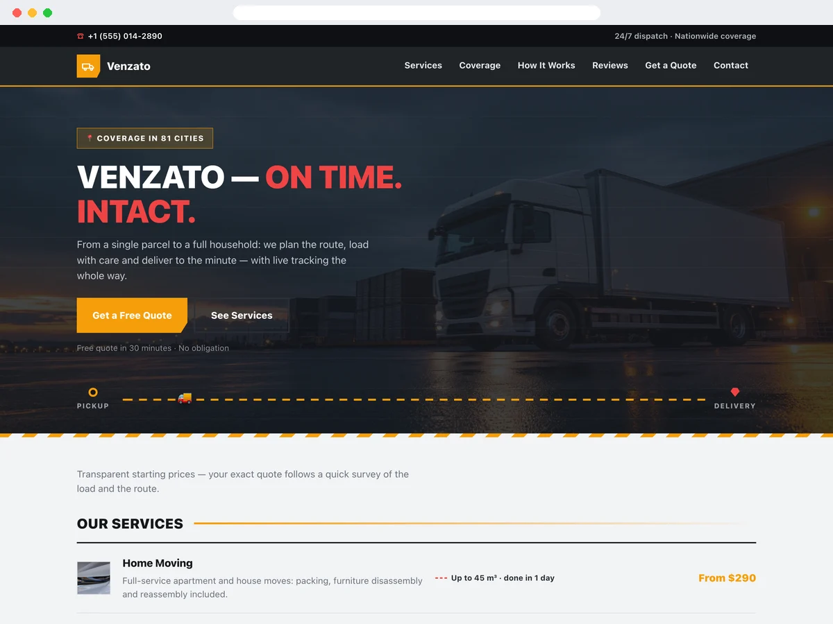 Vorlagenvorschau: Transport & Logistik