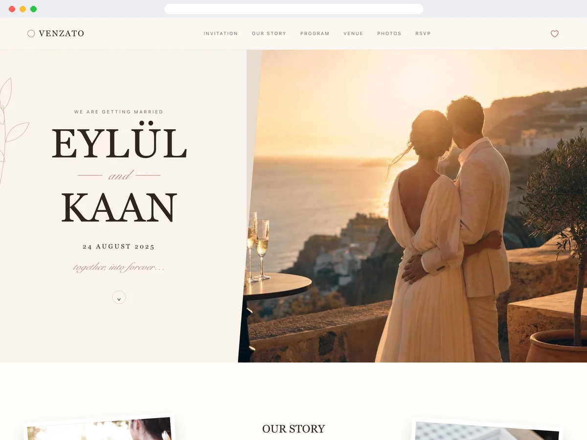 Vorlagenvorschau: Hochzeitseinladung